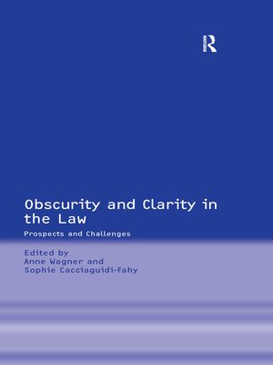 cover image of Obscurity and Clarity in the Law